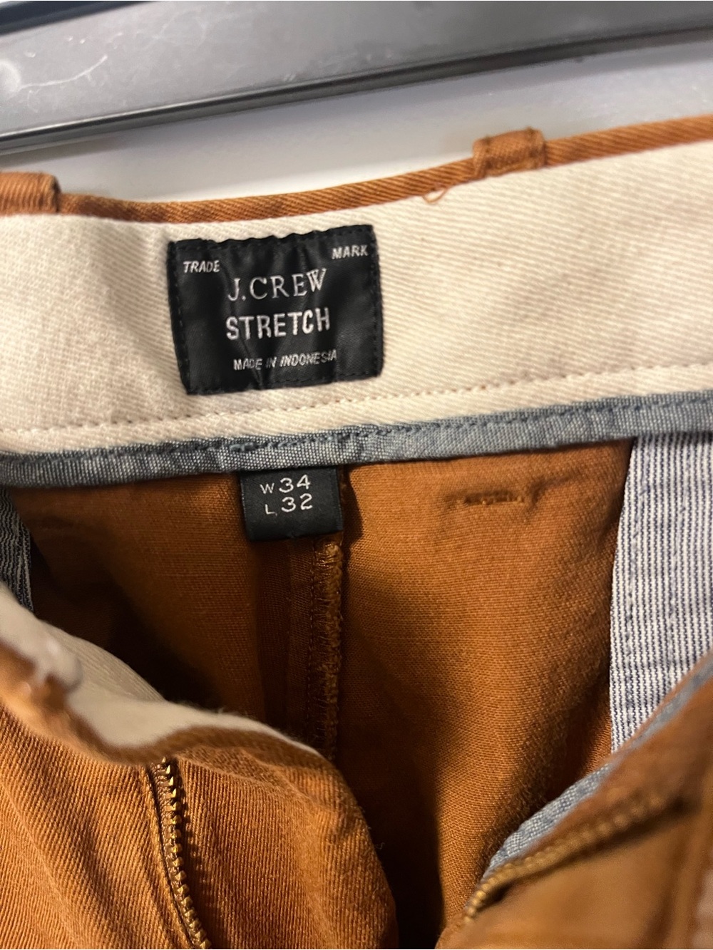J.Crew Stretch Men's Pants in Rust 34x32 casual weekend boat bbq etc
